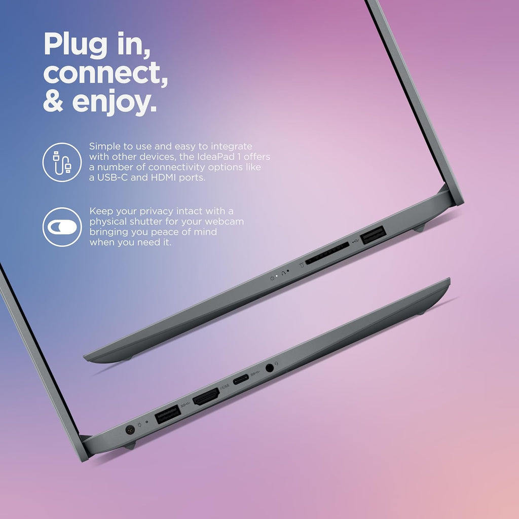 Lenovo IdeaPad 14' Laptop Computer 2025, 20GB RAM, 1.1TB Storage (500GB SSD +128GB eMMC +500GB Ext), Intel Core Processor, UHD Graphics, Long Battery WiFi-6, MarxsolAccessory, 1-Yr Office 365, Win 11