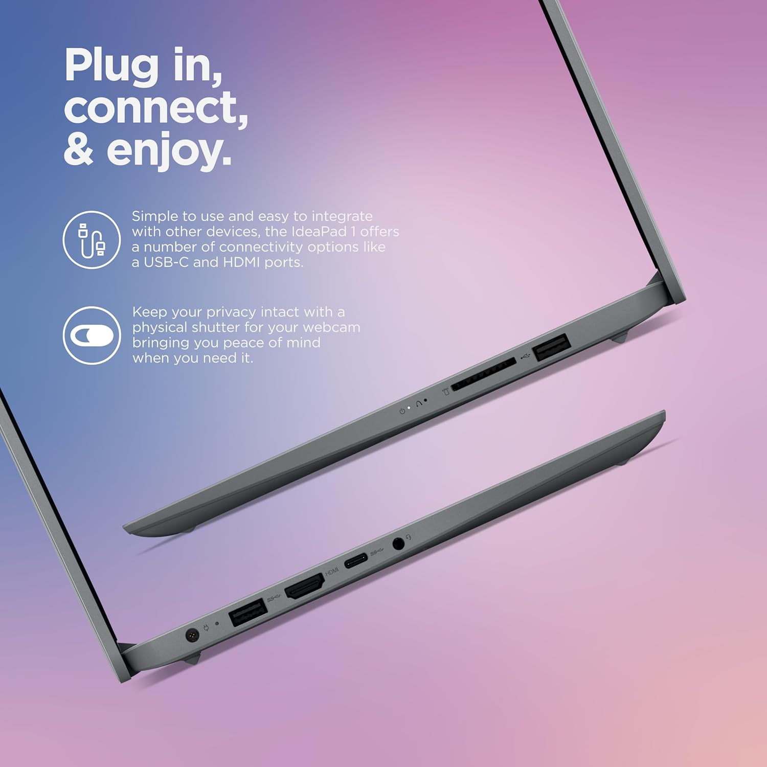 Lenovo IdeaPad 14' Laptop Computer 2025, 20GB RAM, 1.1TB Storage (500GB SSD +128GB eMMC +500GB Ext), Intel Core Processor, UHD Graphics, Long Battery WiFi-6, MarxsolAccessory, 1-Yr Office 365, Win 11