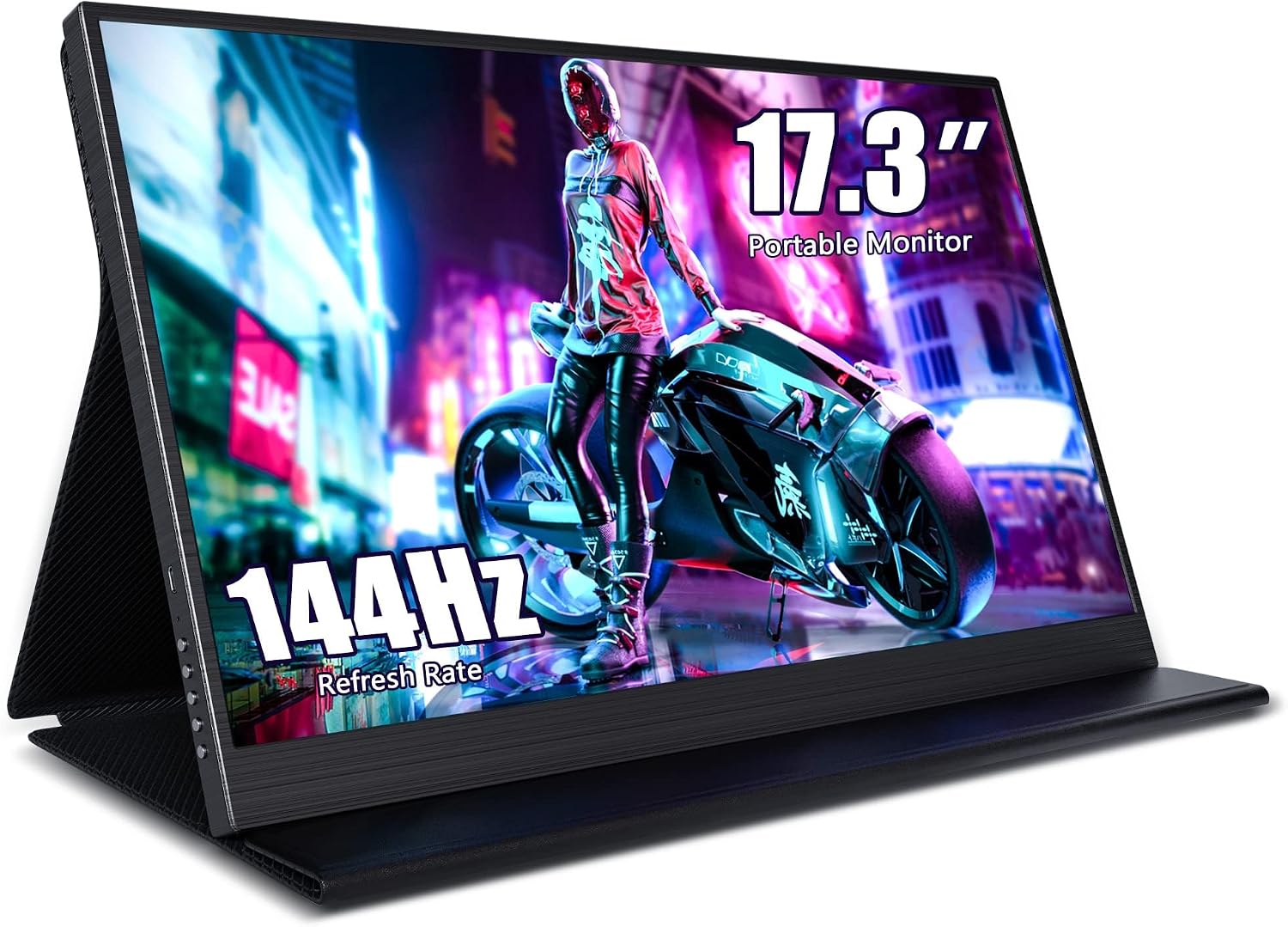 ZSCMALLS Portable Monitor 17.3 Inch 144Hz 1080P FHD Gaming Monitor USB-C HDMI Computer Display HDR IPS Laptop Screen Extender with Smart Cover/Speakers for Laptop PC Mac Phone PS3 4/5 Xbox