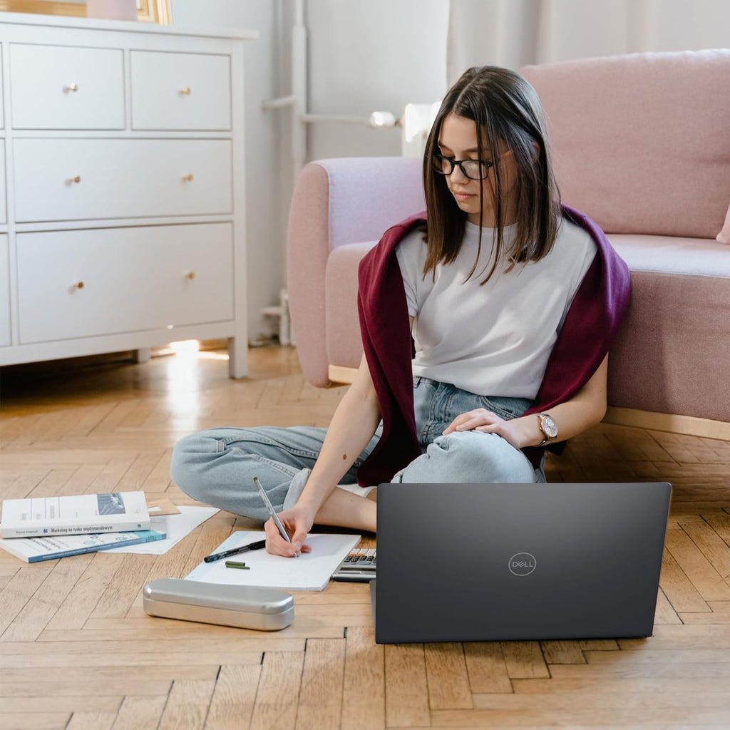 Dell 15.6 Inch FHD Laptop | Intel Core 3 100U, Quad-Core Processor, Up to 4.7GHz | 16GB RAM, 1TB SSD | Win 11 | Carbon Black | AI Noise-Reduction Microphone | Mechanical Camera Shutter | WiFi 6