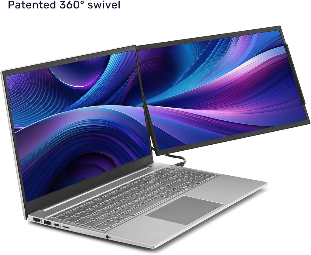 SideTrak Swivel 15.6' Attachable Portable Monitor for Laptop | FDH TFT Laptop Dual Screen | Mac, PC & Chrome Compatible | Swivel Hinge Laptop Screen Extender | USB-C Port