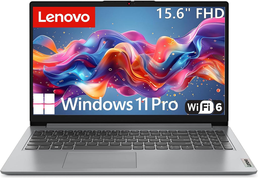 Lenovo 15.6' FHD Laptop Computers for Home Student Study, Intel Processor, 8GB DDR4 RAM, 256GB PCIe SSD, WiFi 6, Bluetooth 5.2, Type-C, HDMI, Webcam, Cloud Grey, Windows 11 Pro (Renewed)