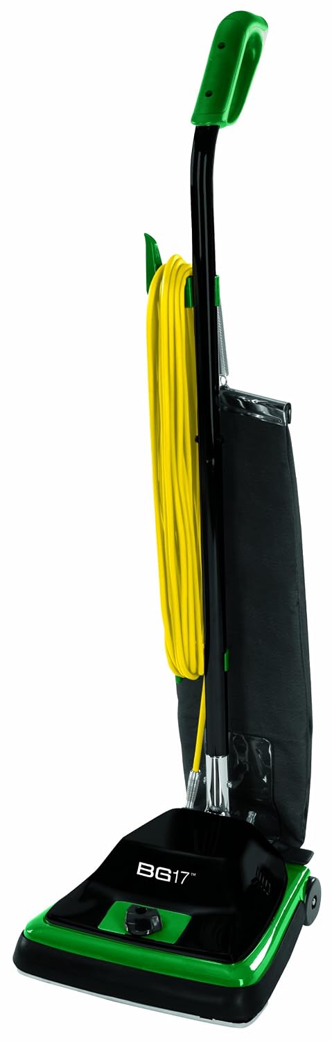 Bissell BigGreen Commercial BG100 ProTough Upright Vacuum with Straight Handle, 870W, 12' Vacuum Width