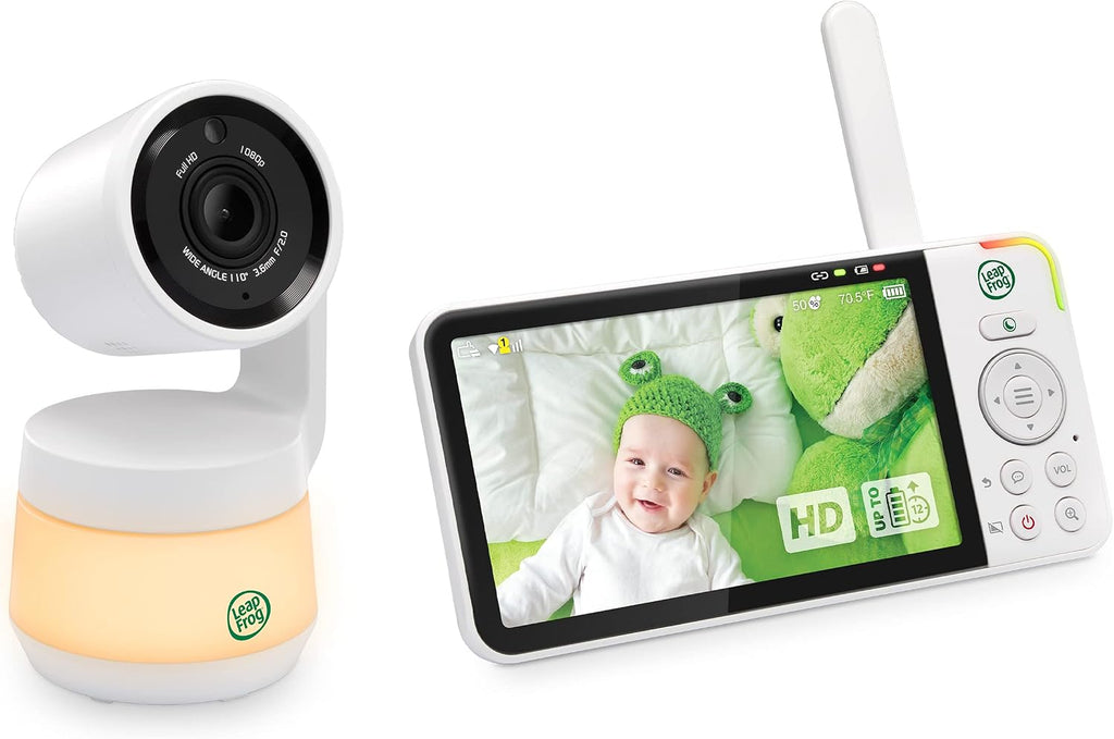 LeapFrog LF925HD Baby Monitor with Camera and Audio,1080p WiFi Remote Access Baby Monitor, 360° Pan & Tilt Camera, 8X Zoom, 5' 720p HD Display, Color Night Light &Vision, Two-Way Talk