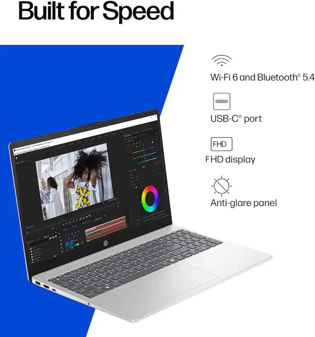 HP Laptop Computer with Office 365 for The Web, Intel 8-Core i3 Laptop, 1.5TB Storage (1TB SSD and 512GB External), 16GB RAM, 15.6' Full HD Display, Windows 11 w/o Mouse