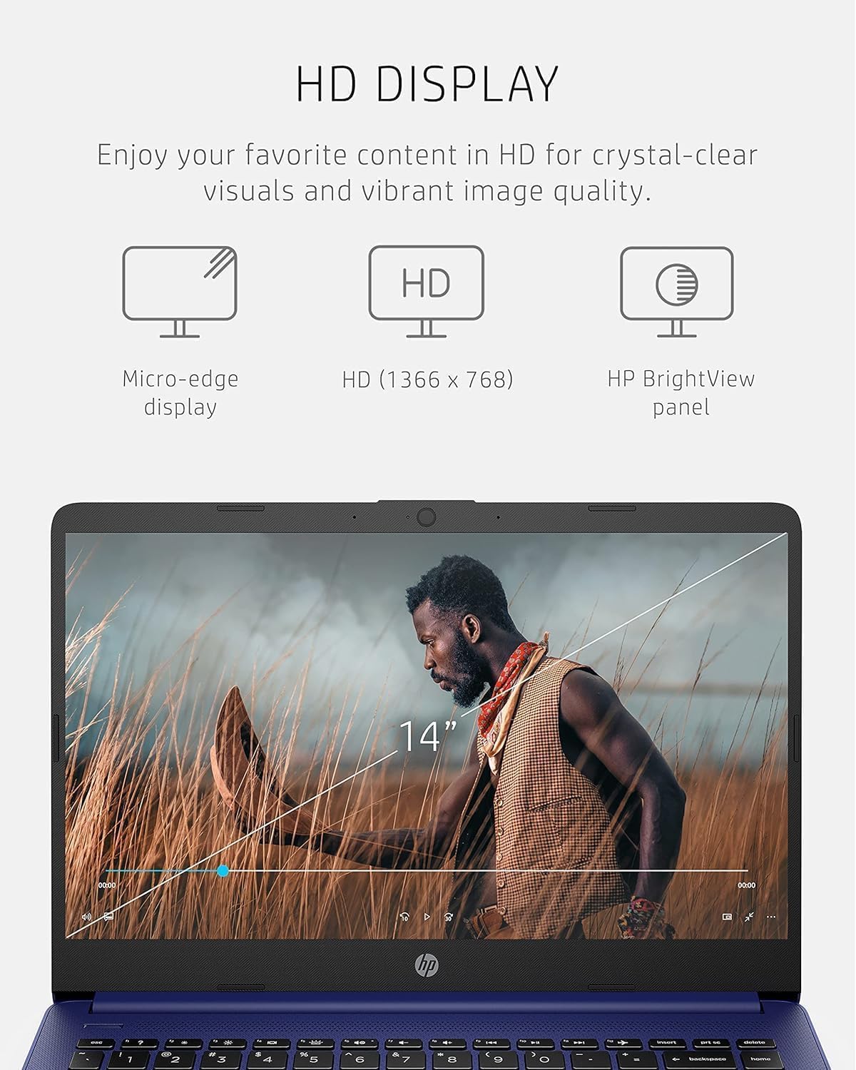 HP 14 Ultrabook • Intel 4-Core CPU • Back to School Limited Edition with Microsoft 365 • 16GB RAM • 1600GB Storage (64GB OnBoard withHP 512GB P500 Portable SSD + 1TB OneDrive) • Win11 Pro • Royal Blue