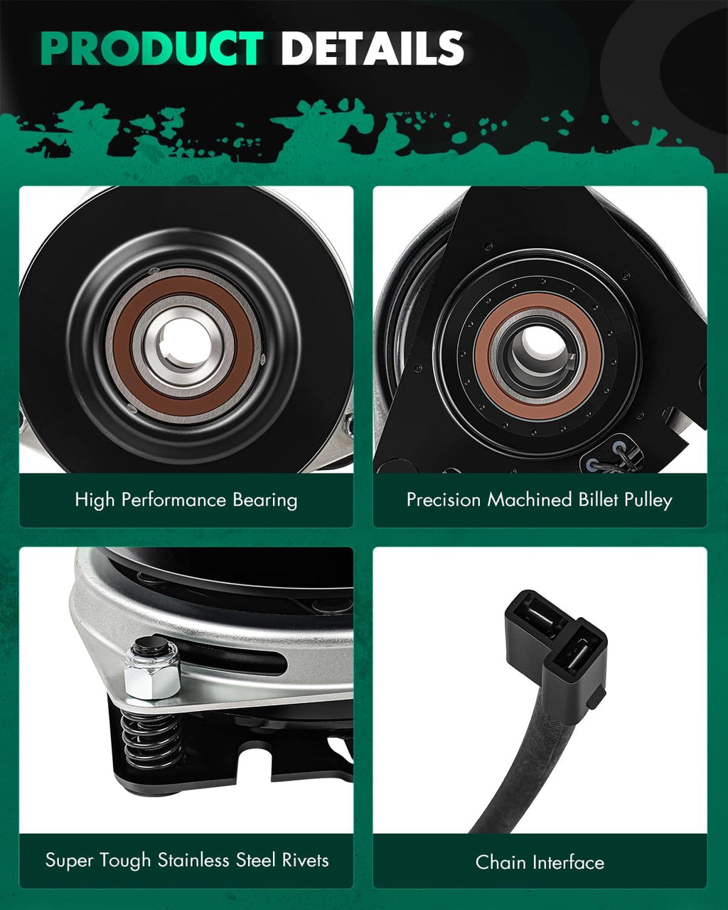 SCITOO Electric Lawnmower, PTO Clutch Fit for Ogura MAGTJD2 Uses Belt Width 1/2 or 5/8 MAGTJD2