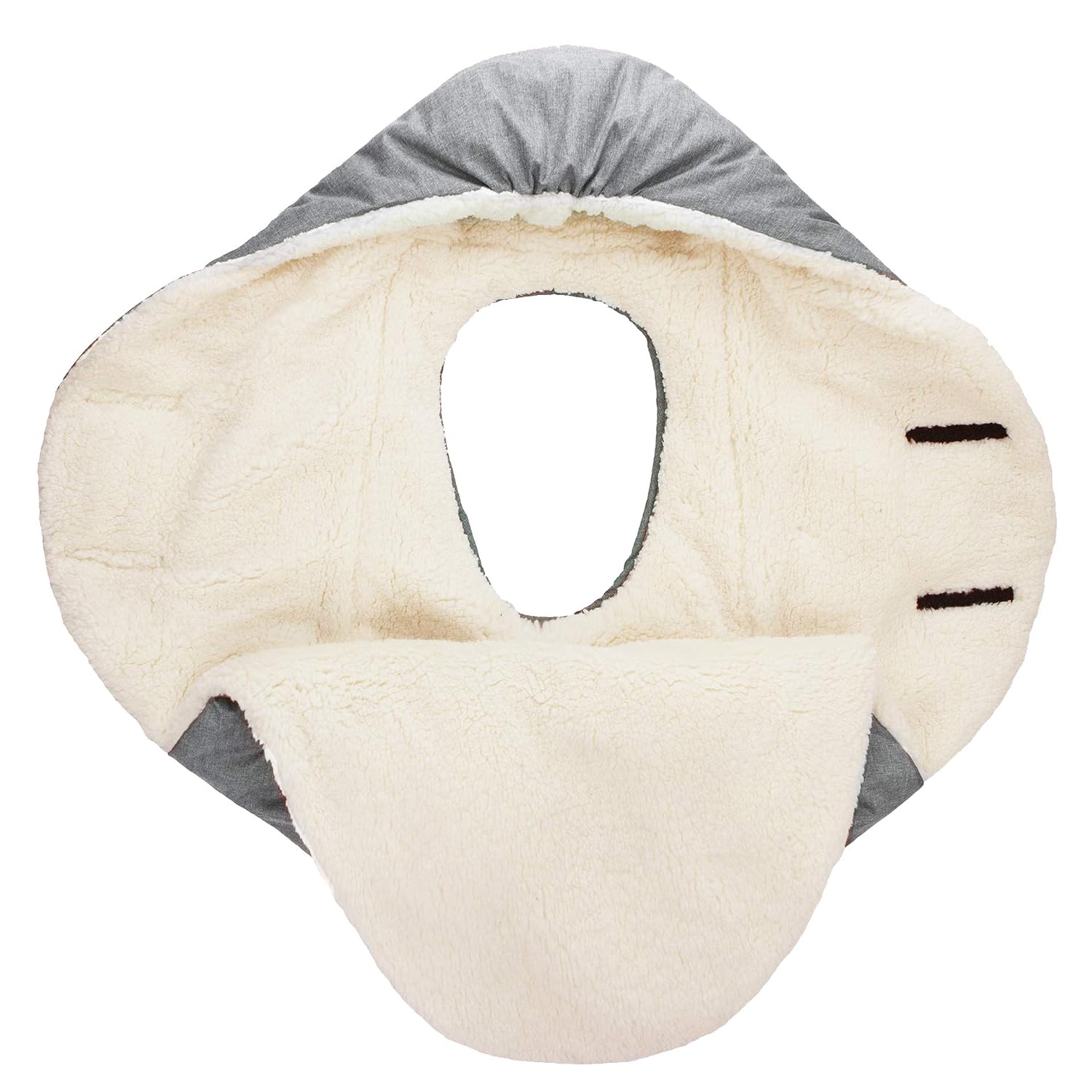 7AM Baby Car Seat Blanket - Multifunctional Car Seat Cover for Toddlers, Winter Stroller & Car Seat Swaddle Blanket, Micro-Fleece & Plush Lined Warm Carseat Cover | (Heather Grey, Large 6-18M)