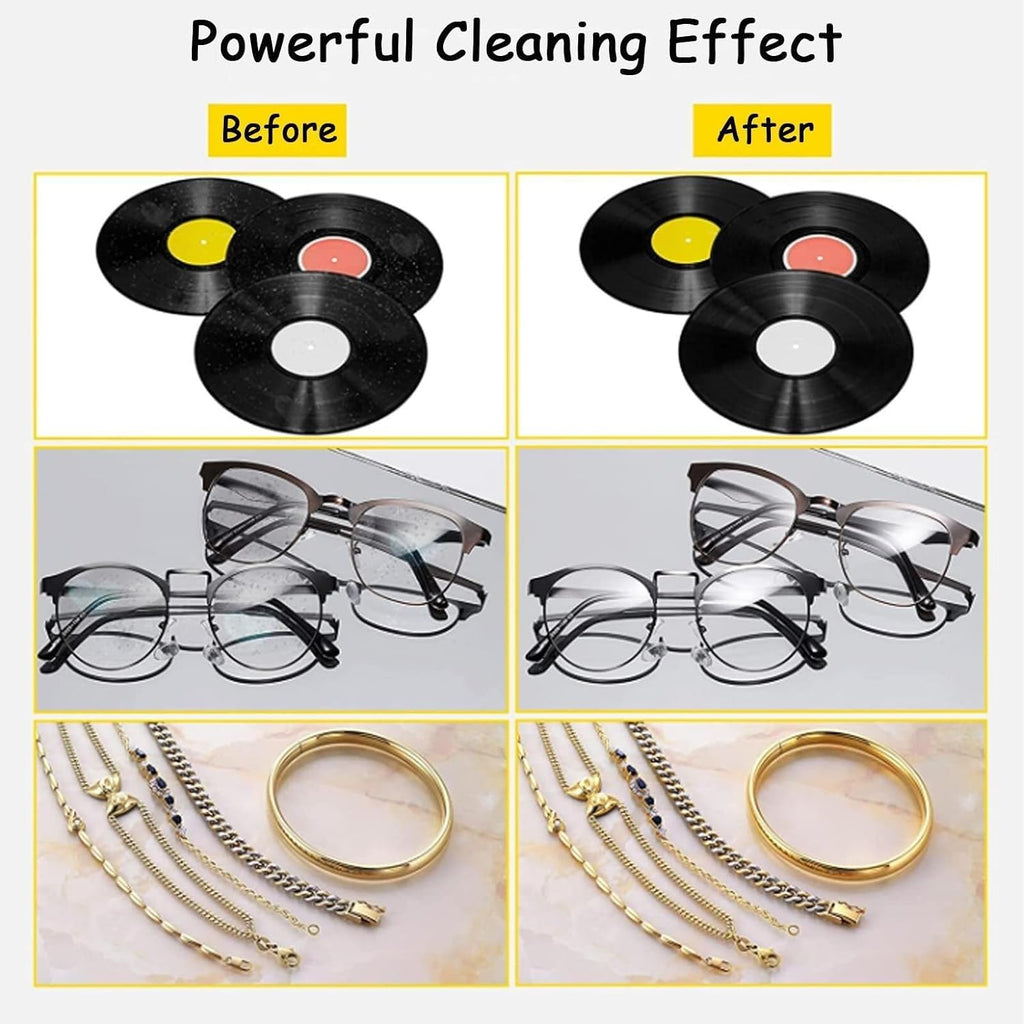 Phonograph Disc Ultrasound Washing Machine, 8 Records Vinyl Sonics Cleaner, for Ring, Commercial Ultrasonic Cleaner