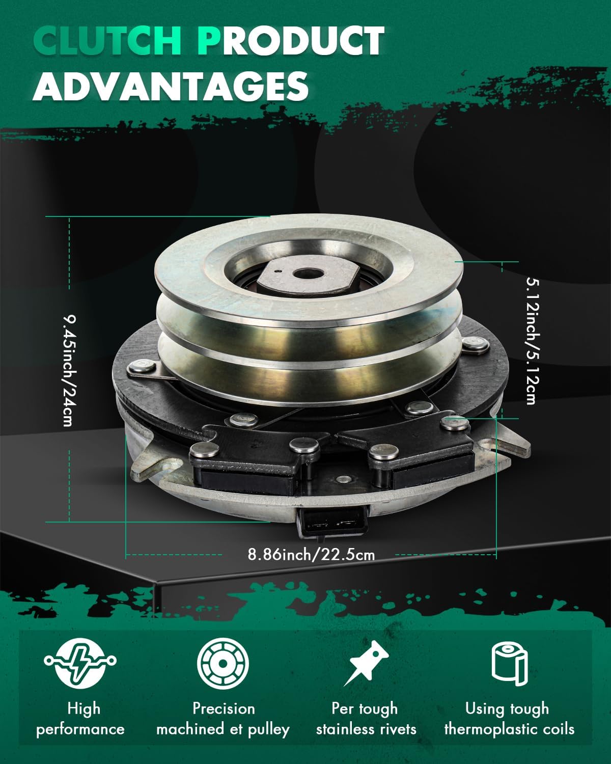 SCITOO PTO Clutch Fits IS4000Z Series, PM350, 990003/990004/990300