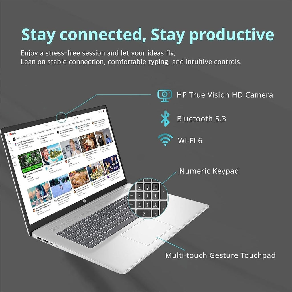 HP 17inch Laptop Touchscreen -AMD Ryzen 5 7430U Beat i7-1355U -64GB RAM -1TB SSD -Windows 11 - AI Copilot Key -2025 Portatil Computadora Laptop -Business School College