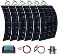 Flexible Solar Panel 1200W / 1800W Solar Systems kit Photovoltaic Module Cell Monocrystalline Bendable 18Volt Solar Battery Charger 40A Controller for Off-Grid Home RV Caravan Boat,6x300W