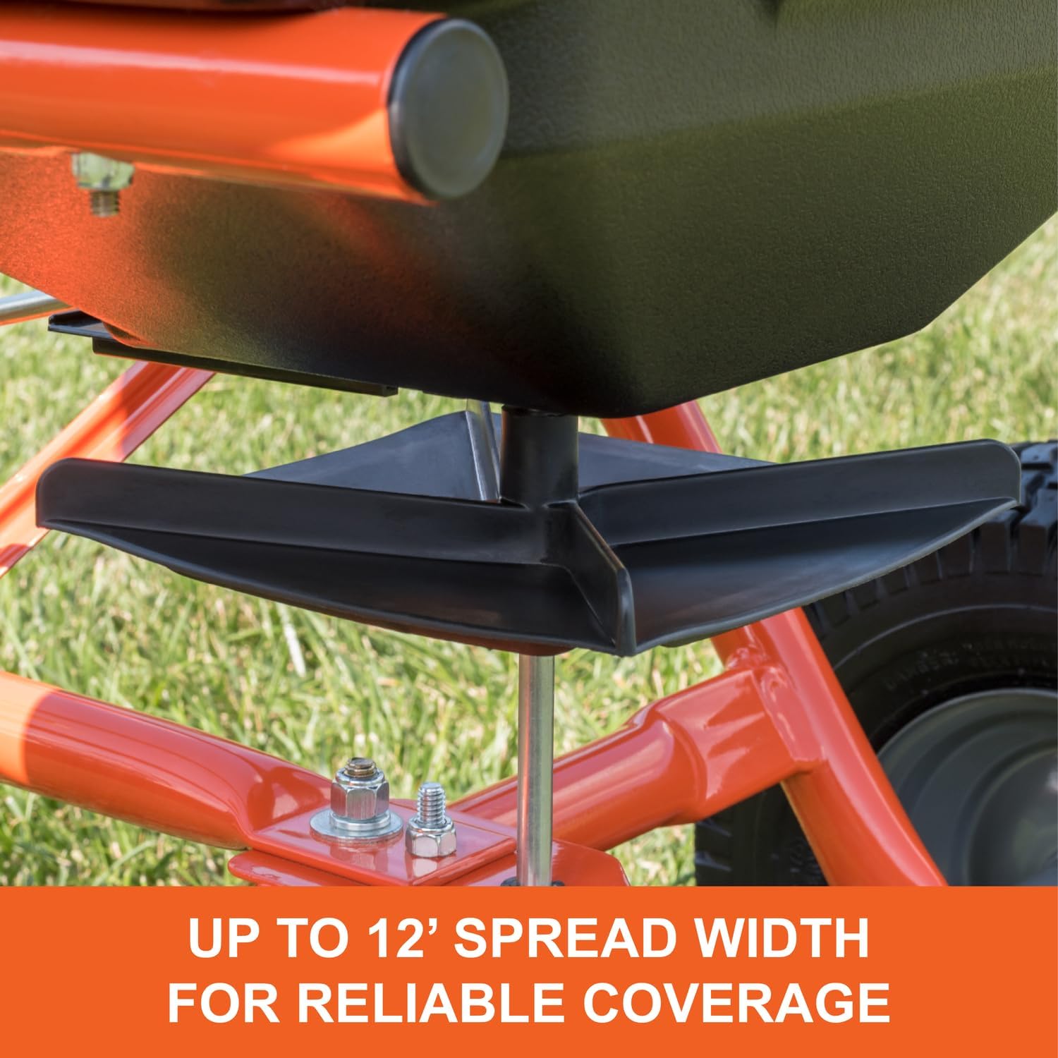 Agri-Fab 45-0547 185 lb. Tow-Behind Lawn & Garden Broadcast Spreader for Seed,Fertilizer,Salt,Ice Melt; Easy to use Flow Control from Seat of Riding Lawn Mower