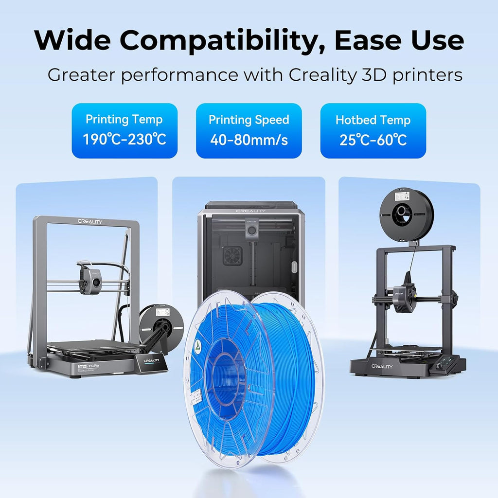 Creality Hyper PLA Filament Bundle 12KG, RFID 3D Printer Filament PLA 1.75mm for High Speed 30-600mm/s, Support CFS, Fits for Most 3D Printers (Black&White&Grey)