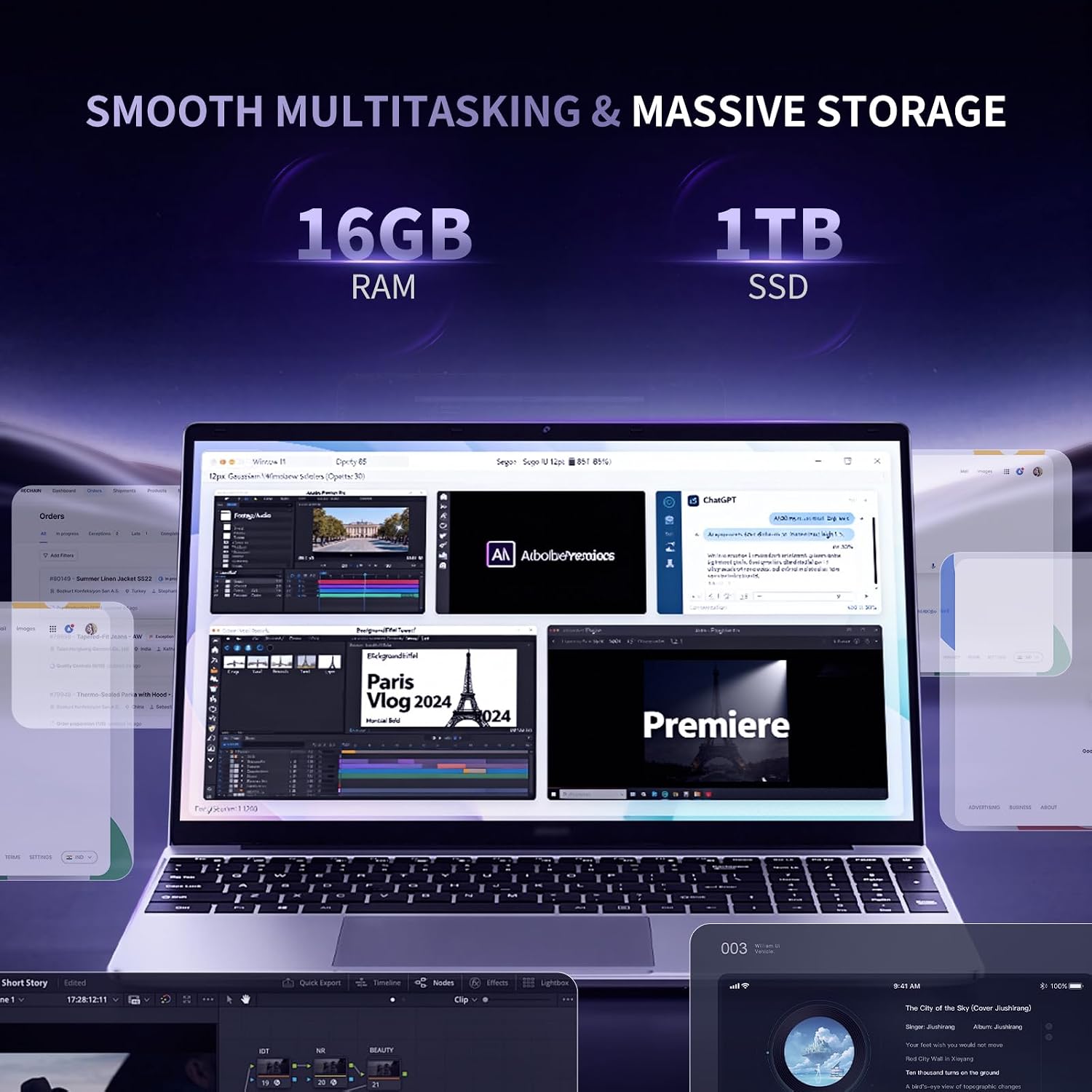 2026 15.6' Traditional Laptop Computer, Core i7 7600U 3.9GHz, 16GB RAM 1TB SSD, FHD IPS Display, Windows 11 Pro with Office 365, Type-C Charging, Backlit Keyboard, 3.5lbs