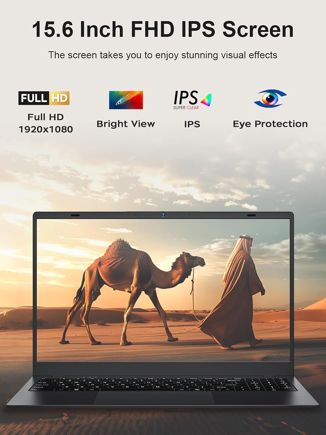 BLUEING Laptop Computer, 8GB RAM 256GB SSD, Laptop with Gold 6500Y (Beat N5095, Up to 3.4GHz), 15.6 Inch FHD IPS Display, Type-C, HDMI, USB3.2, BT5.2, WiFi 5, Laptops