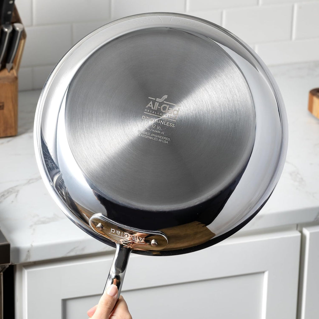 All-Clad D3® Stainless Steel 1.5 Quart Sauce Pan With Lid- Made in the USA- The Original Bonded Professional Cookware- Oven Safe & Induction Compatible