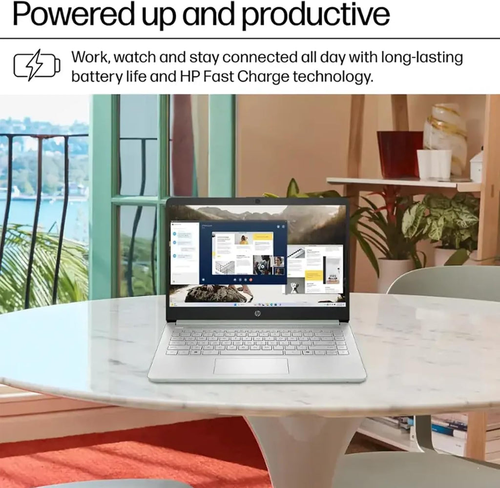 HP 2025 14' Everyday Laptop for Student & Business - 16GB RAM, 128GB UFS & 256GB SD Card • Intel Quad-Core N150 Processor • Ai Copilot • Win11 Pro • 1 Year Office 365 • w/Accessories (Green)