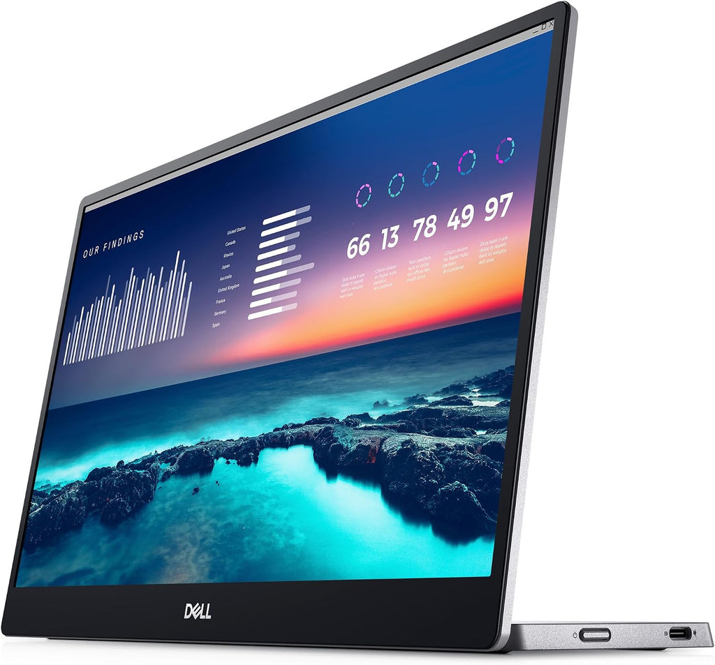 Dell P1424H 14' Portable Monitor 2 x USB-C (DisplayPort Alt Mode) 1920 x 1080 (Renewed)