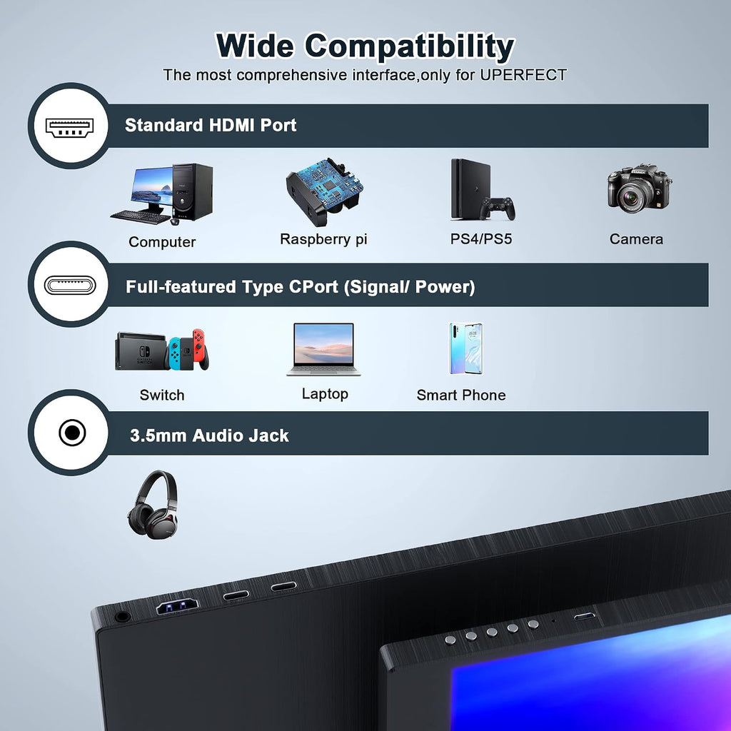 ZSCMALLS Portable Monitor 17.3 Inch 144Hz 1080P FHD Gaming Monitor USB-C HDMI Computer Display HDR IPS Laptop Screen Extender with Smart Cover/Speakers for Laptop PC Mac Phone PS3 4/5 Xbox