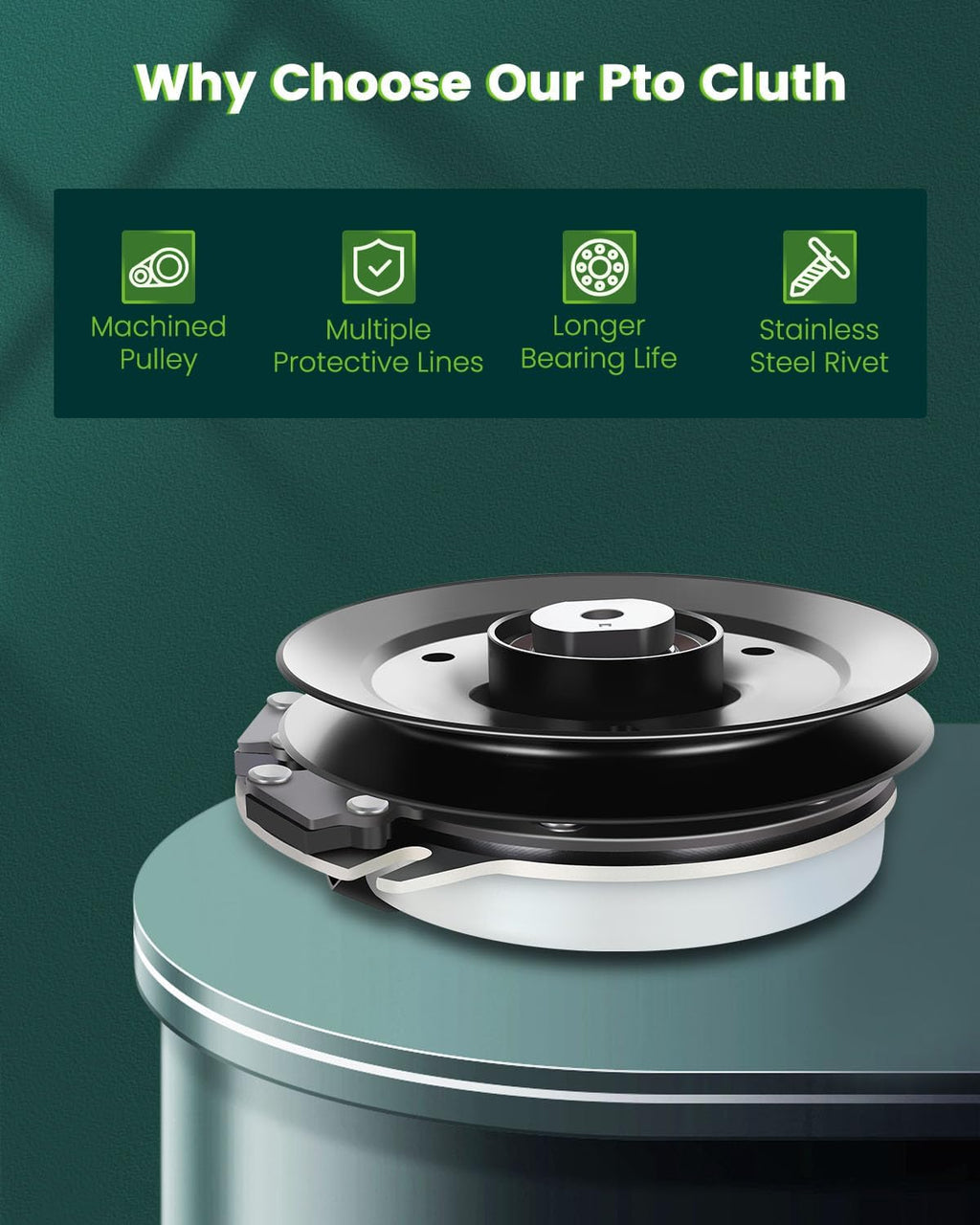 SCITOO PTO Clutch Fits for Exmark/for Lawnboy/for Oregon/for Prime/for Rotary/for Stens/for Toro/for Warner/for Wright Stander 5218-44 Electric Lawnmower Clutch