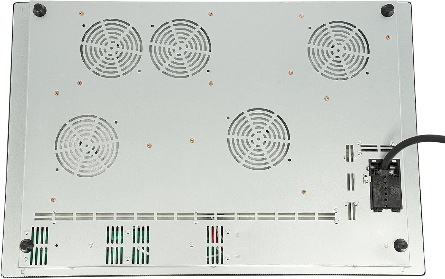 Electric Cooktop 24 Inch, 3700W Drop-in 4 Burner Electric Stovetop in Black with 5 Power Levels, 0-99 Minute Timer, Child Safety Lock, 110V - 23.62x20.08x3.94in(No Plug)