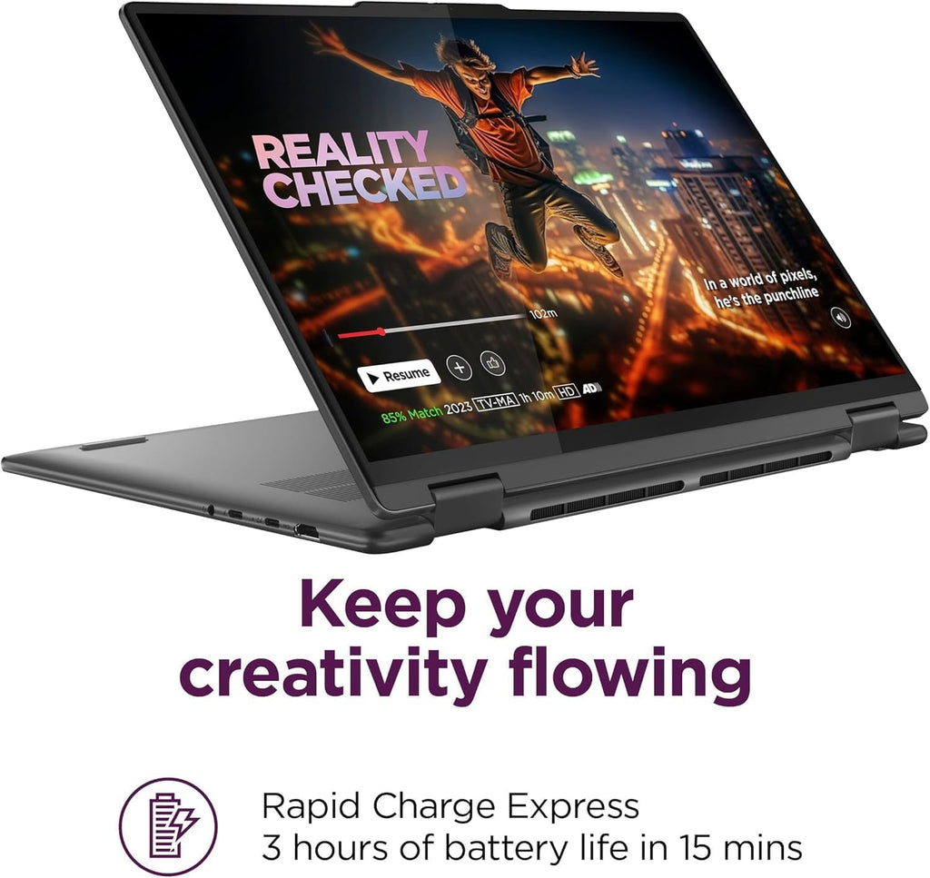 Lenovo Yoga 7i 2-in-1 Business Touchscreen Laptop, 16GB DDR5, 16' FHD+, Intel Core Ultra 7 155U (> i7-1355U), 1080p IR Webcam, FP, Backlit KB, IST Computer Customized 512GB/1TB SSD, Win 11 Home, AI PC