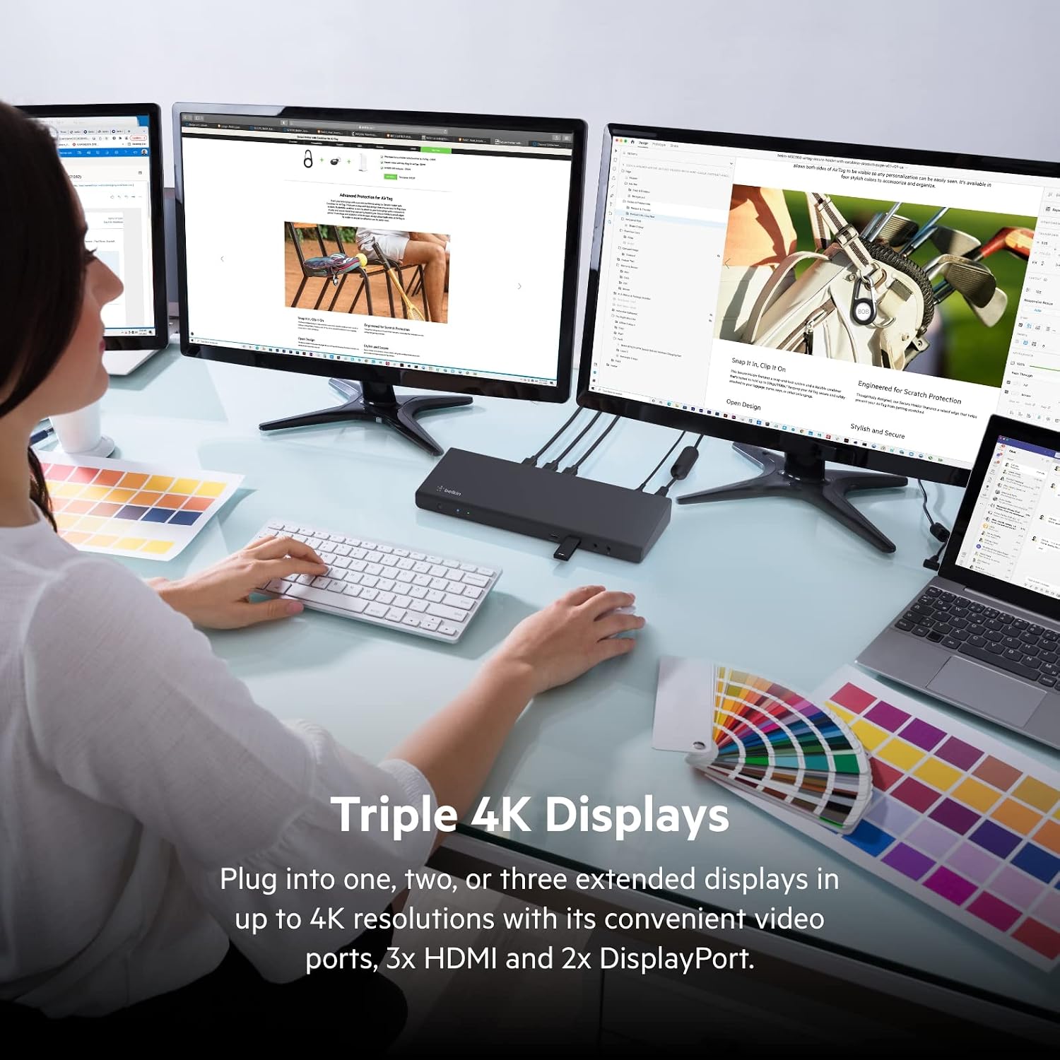 Belkin Docking Station Universal USB C Triple Display Docking Station