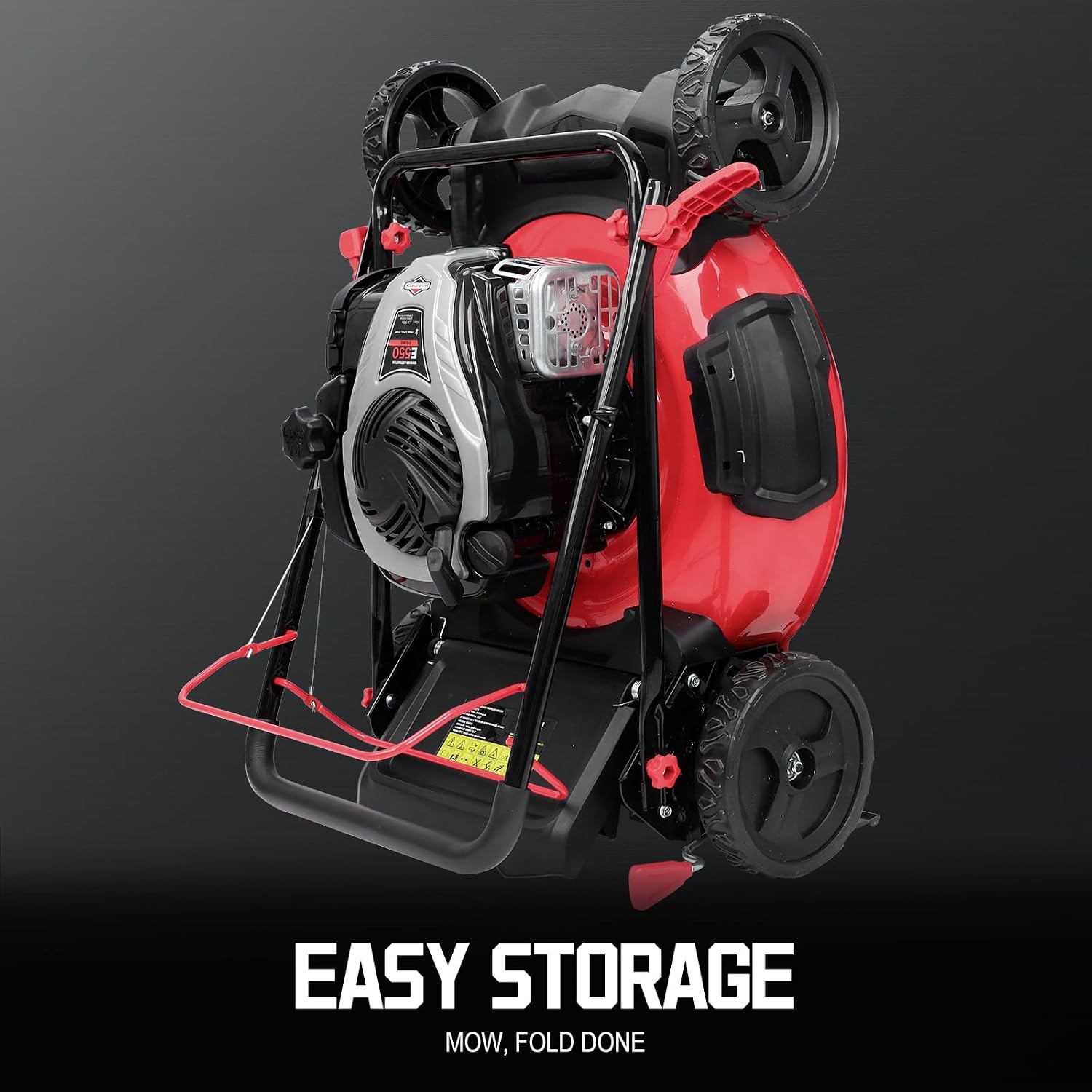 PowerSmart Self Propelled Gas Lawn Mower 21-Inch with Briggs and Stratton E550 140cc Engine 2-in-1 Mulch and Bagger B8721S1