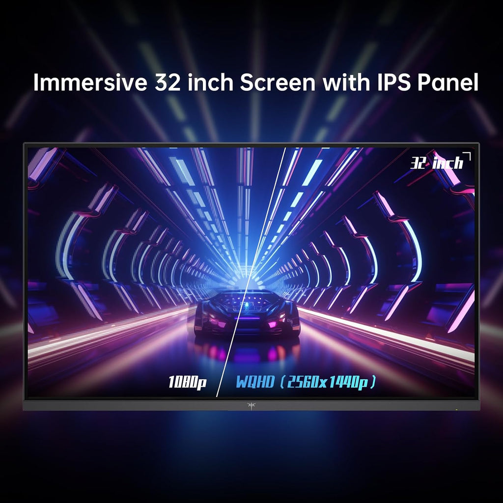 KTC 32 Inch 2K Monitor 120Hz, 1440P IPS Computer Monitor, Frameless QHD PC Monitor for Office & Gaming, Eye Care, G-Sync/FreeSync, 109% sRGB, HDR, HDMI/DP, Tilt Adjustable, VESA Mountable, H32T13