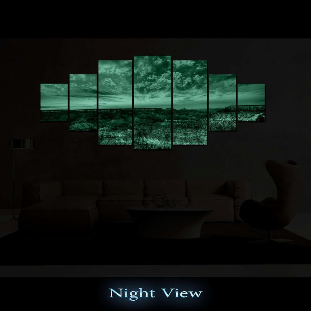 Startonight Huge Canvas Wall Art Grand Canyon View At Sunset - Large Framed Set of 7 40' x 95'