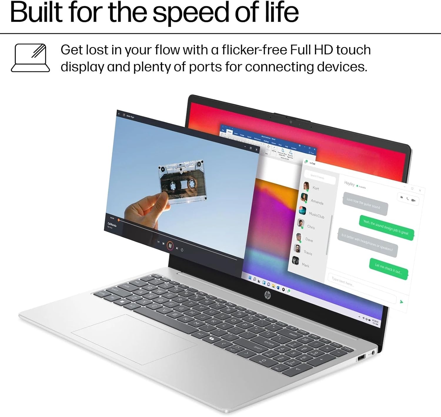 HP 15 Touchscreen Laptop Computer - 15.6' FHD IPS, Intel 10-Core i7 1355U CPU, 64GB RAM + 2TB SSD, Intel Iris Xe Graphics, Numeric Pad, WIFI6, Copilot AI PC, Win11 Pro, w/Accessoires