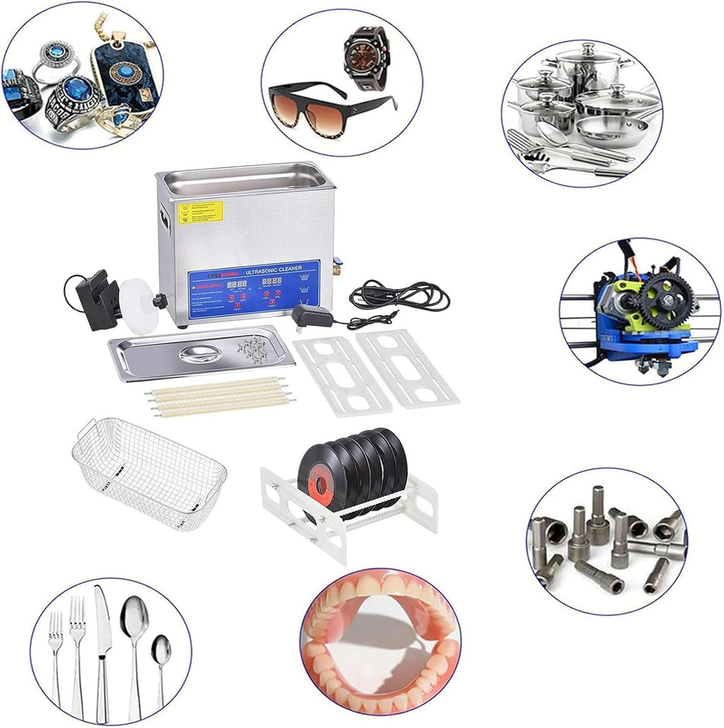 6 L Vinyl Ultrasonic Cleaner, 7-12-Inch Vinyl Ultrasonic Cleaning Machine, High Lp Album Cleaner, Record Washing Machine ~/