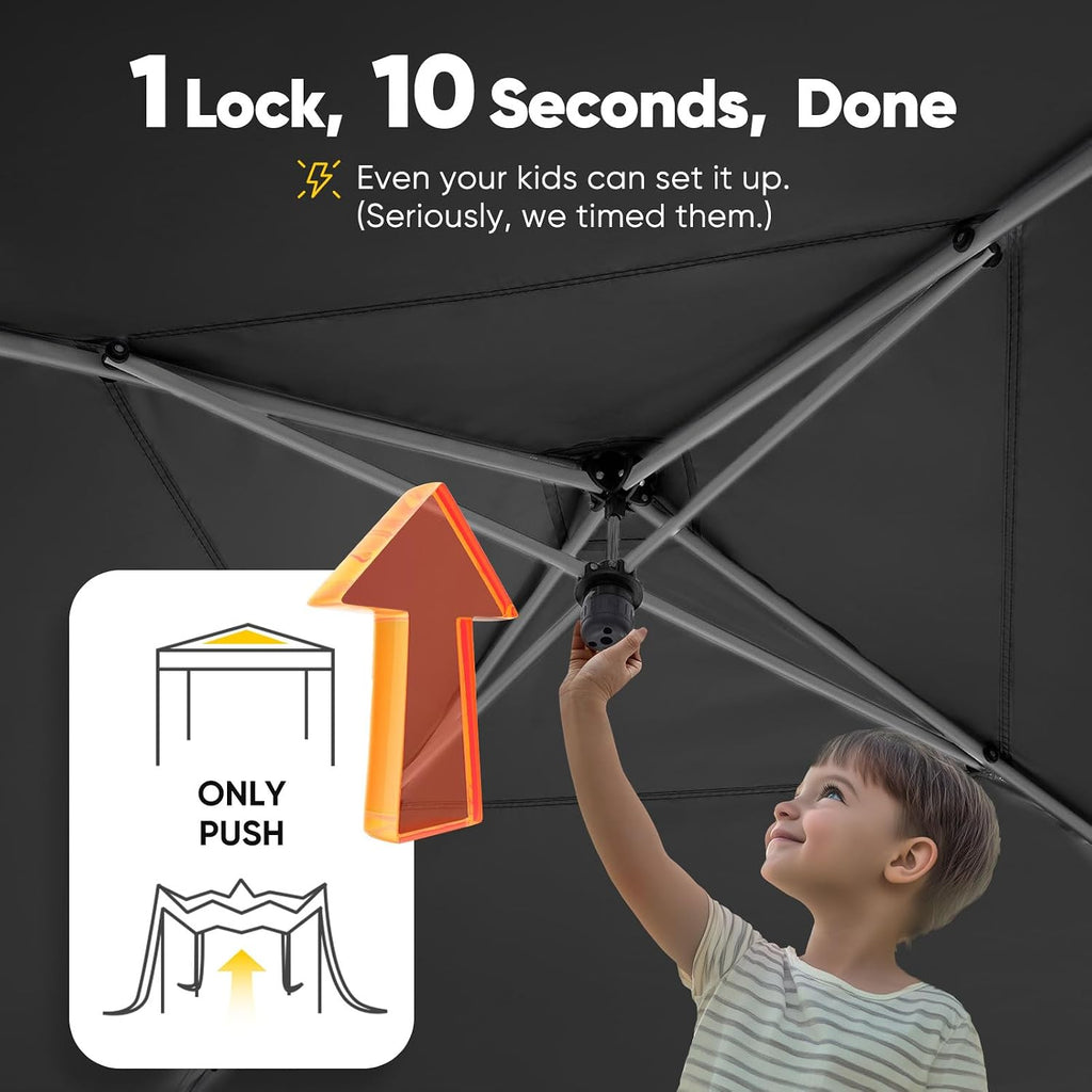 Quictent Privacy 8x8 Pop up Canopy Tent with Sidewalls and Roll-up Ventilated Windows, One Person Easy Setup, Outdoor Commercial Gazebo Shelter Enclosed Waterproof, Bonus 4 Sandbags