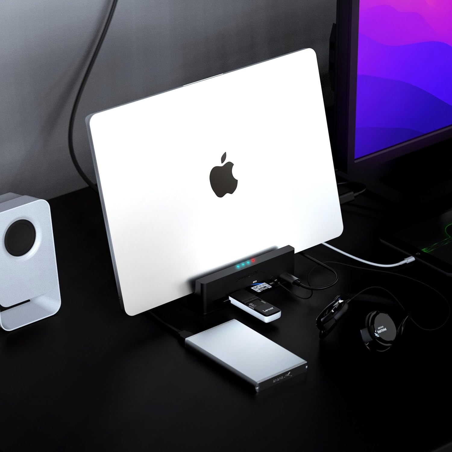 SABRENT USB C Docking Station, Dual 4K@60Hz DisplayLink Dock, 85W Charging, 10Gbps USB-C & USB-A, Gigabit Ethernet, SD/microSD, Audio, Compatible with Windows, Mac, ChromeOS & More (DS-UICA)