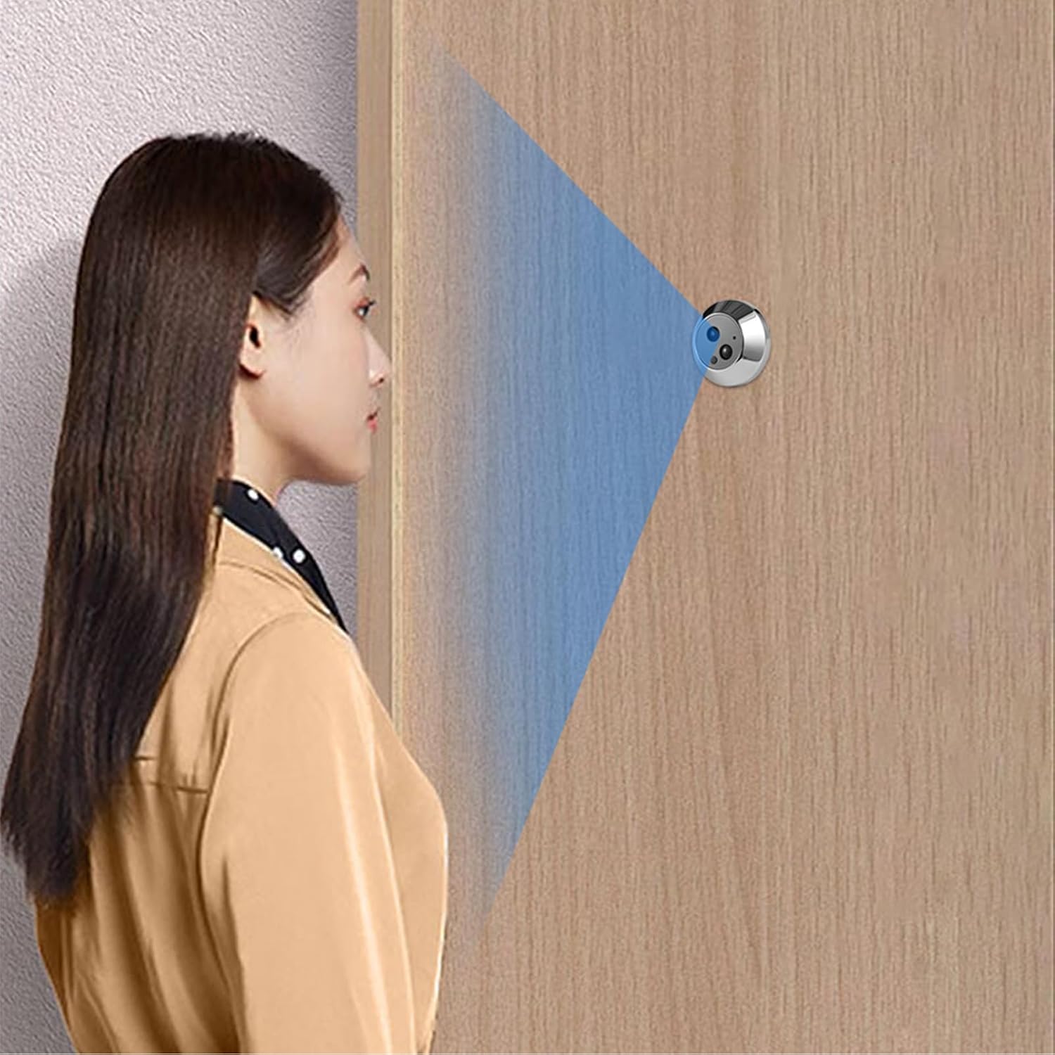 Smart Video Doorbell Camera, WiFi Door Peephole Camera with 4.3in Display Monitor, Tuya APP Wireless Digital Door Viewer, Smart Motion Detection, Night Vision, Rechargeable 5000Ah Battery