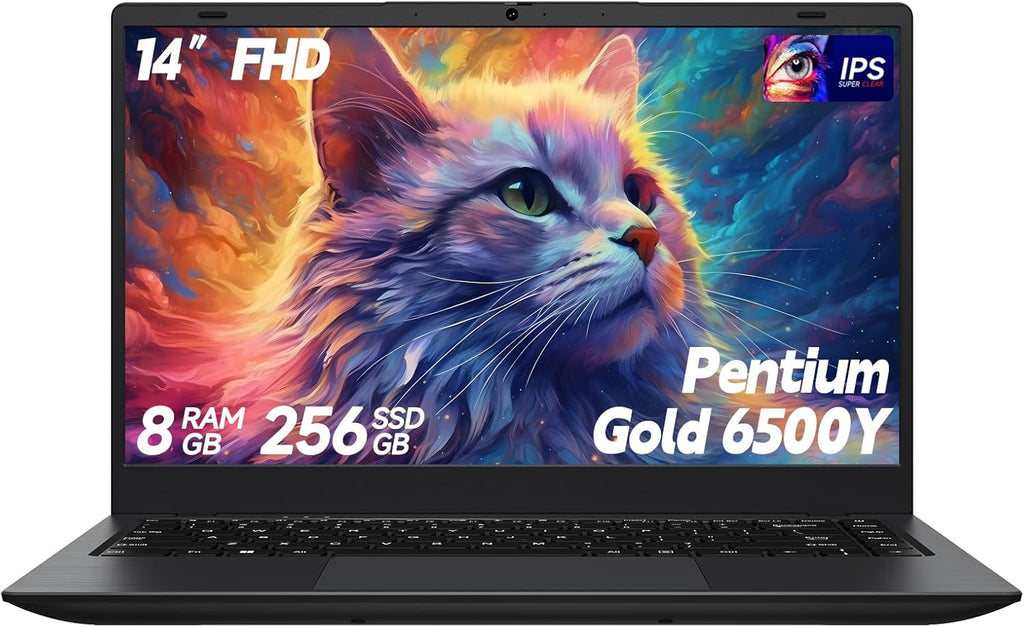 BLUEING Laptop Computer, 8GB RAM 256GB SSD, Laptop with Gold 6500Y (Beat 8100Y, Up to 3.4GHz), 14 Inch FHD IPS Display, Type-C, HDMI, USB3.2, BT5.2, WiFi 5, Laptops for Business & Student