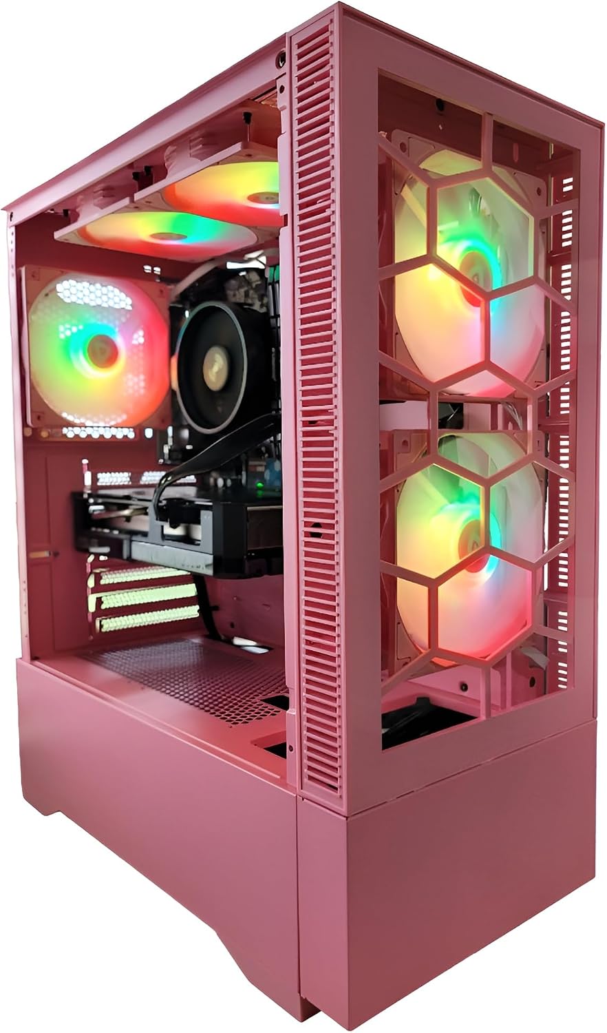 Computer Gaming Desktop Gaming PC RTX 5060 AMD Ryzen 7 with 4.6Ghz Turbo + 32GB RAM + 1TB Solid State Drive SSD M2 NVME Plug and Play Windows 11 Pro Midtower System