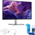 Dell P2425H 24-Inch 1920 x 1080 FHD Flat Screen LED Monitor Bundle with 3-Port USB-C Portable Expansion Hub for USB-C and Universal Screen Cleaner for LCD (Large Bottle) (3 Items)