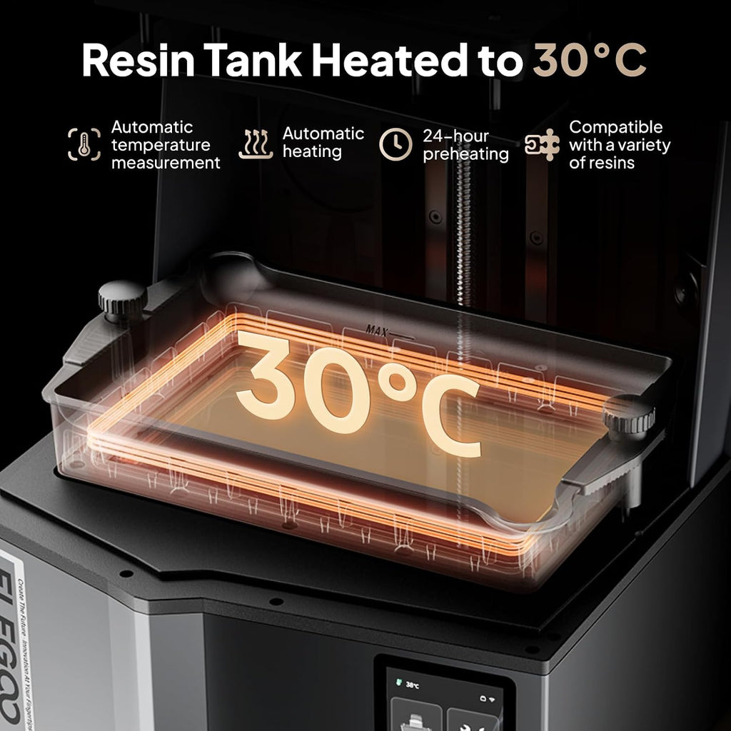 ELEGOO Saturn 4 Ultra 16K Resin 3D Printer MSLA, Smart Tank Heater, High Printing Speed to 150mm/h, AI Camera with Light, Built-in Wi-Fi, Large Print Size 211.68×118.37×220mm³
