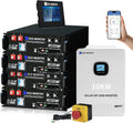 ECO-WORTHY Home Power Station Backup Power,AC 10000W Output+20480Wh LiFePO4 Battery Support Communication,Bluetooth and WiFi,LCD Battery Monitor,for Home Backup,Emergency,Solar System Components