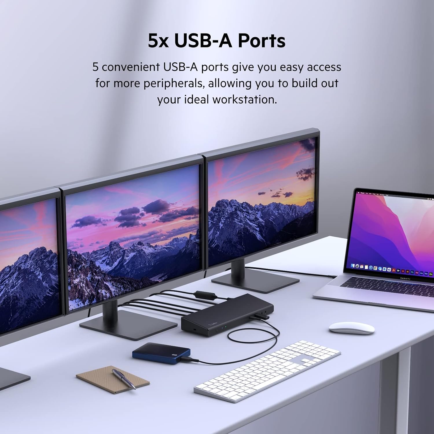 Belkin Docking Station Universal USB C Triple Display Docking Station