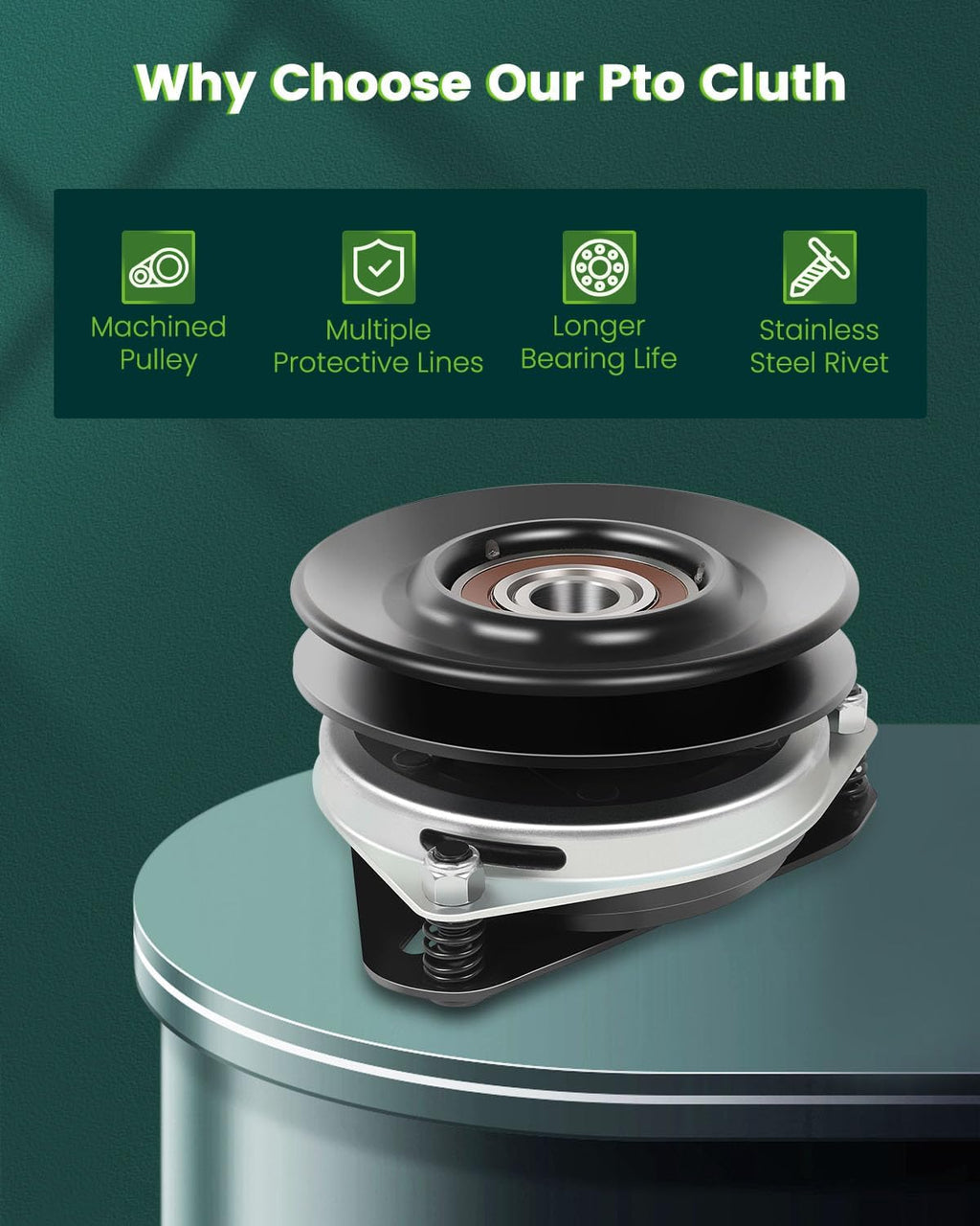 SCITOO New Electric Lawnmower, PTO Clutch Fit for Ogura GT1A-EH01 53462700 for Ferris 5100417 for Dixie Chopper 500144 53462700