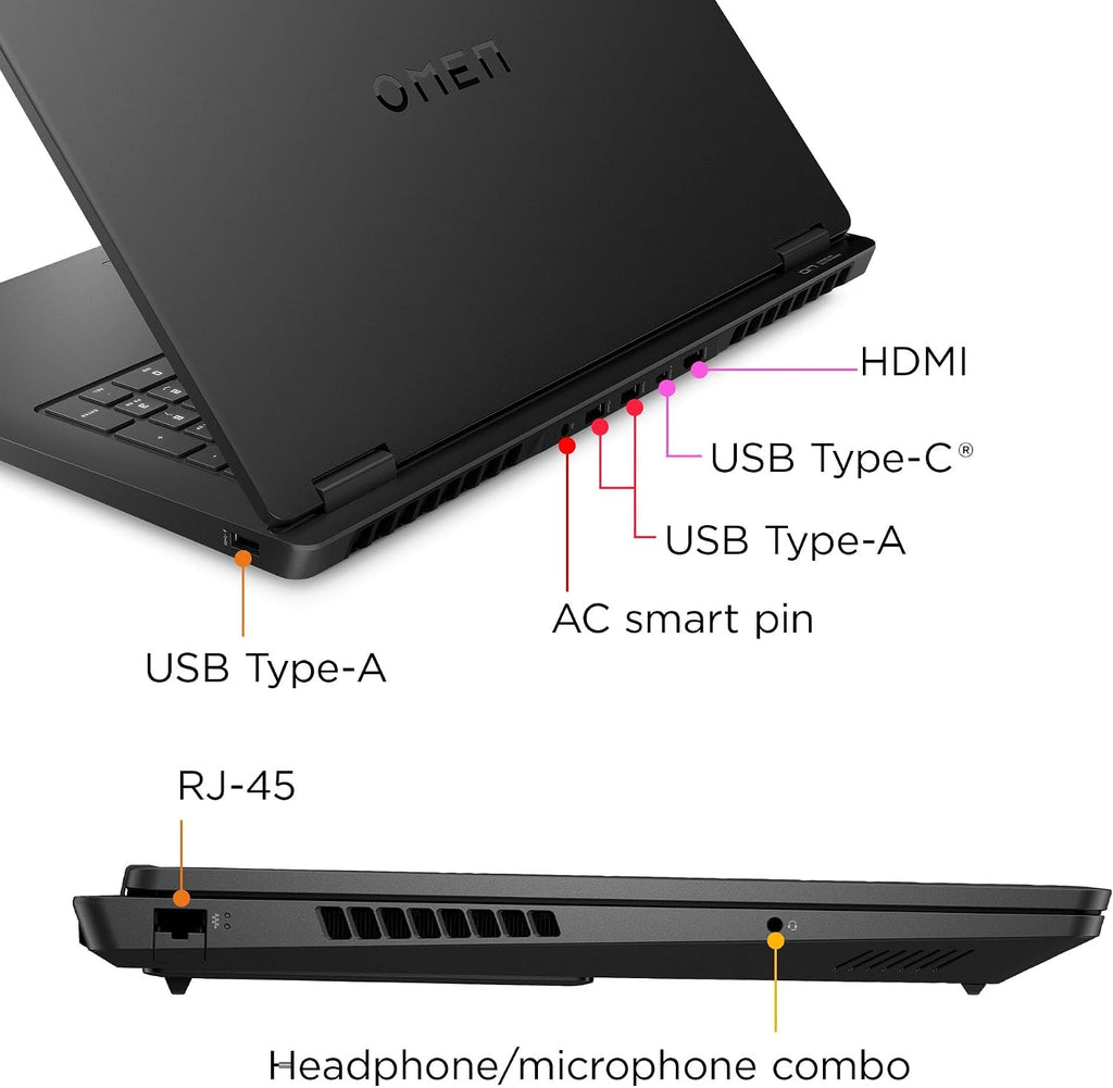 HP Omen 17.3' 144Hz FHD (1920x1080) IPS Laptop 2025 New | AMD Ryzen AI 9 365 10-Core | NVIDIA GeForce RTX 5060 | Single-Zone RGB Backlit Keyboard | Wi-Fi 6E | 64GB DDR5 4TB SSD | Win11 Pro
