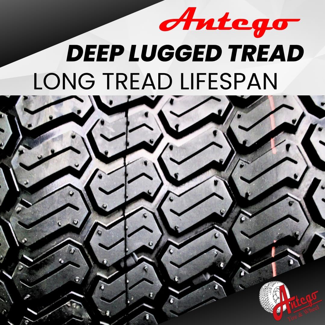 (Set of 2) 20x10.00-8 Tires & Wheels 4 Ply for Lawn & Garden Mower (Compatible with Husqvarna)