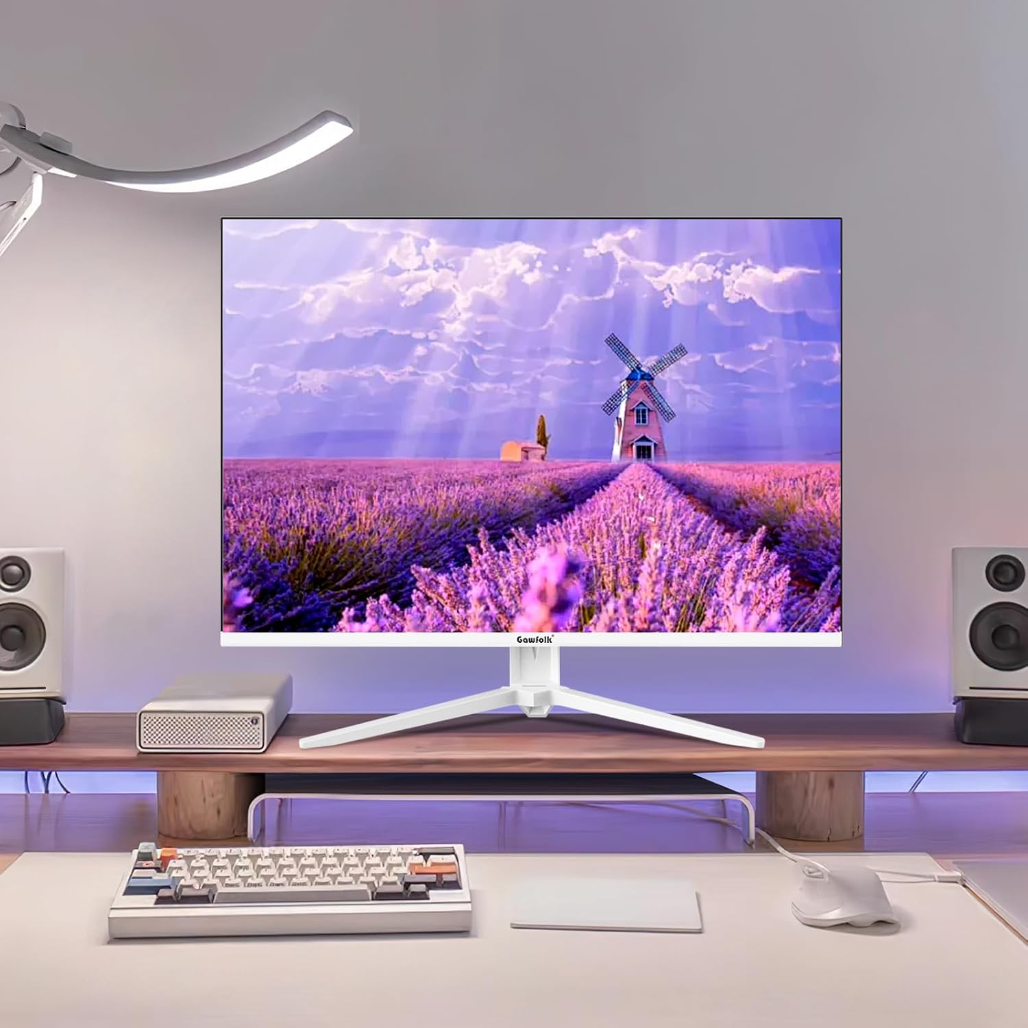 Gawfolk 28 inch UHD 4K Computer Monitor, IPS Ultra HD (3840×2560p) Screen, 3:2, 1.07 Billion Colours, 128% sRGB, Built-in Speakers, 178° Wide Viewing Angle DisplayPort, HDMI, White