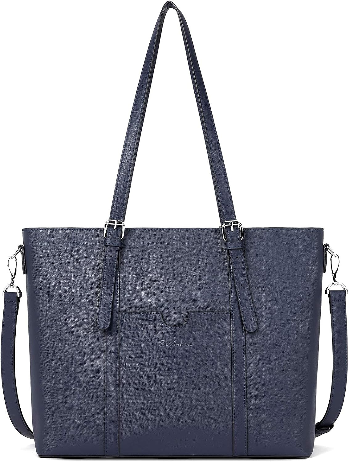 BOSTANTEN Leather Laptop Bag Work Tote for Women Shoulder Handbag Briefcase 15.6 inch Satchel Computer Bag