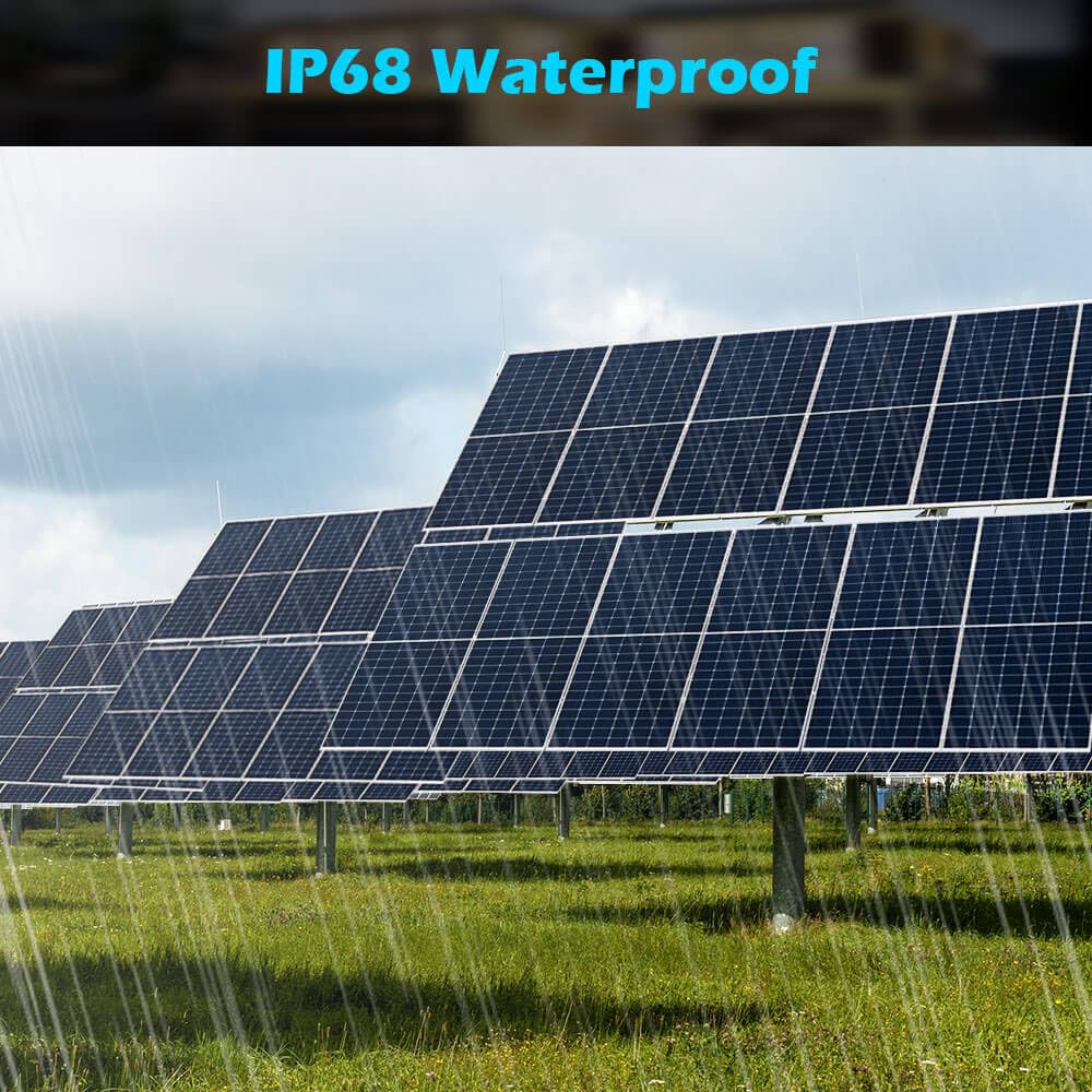 SUNGOLDPOWER 4PCS 550W Solar Panel,UL61730,18BB Monocrystalline Grade A Cell,Rigid,High Efficiency,IP68，Charging 12V/24V/48V Battery on Rooftop,Yard,Marine,on/Off Grid System CEC Listed (Total 2200W)