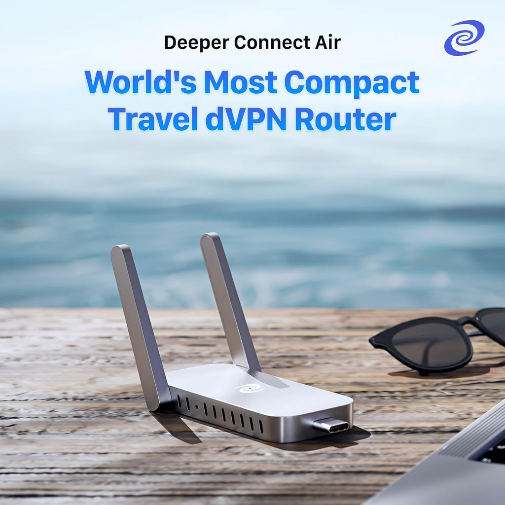 Deeper Connect Air(2023 Version) Portable WiFi Wireless Router Hotspot Device, Lifetime Free Router VPN for Travel Privacy, Compact VPN Routers for Home and Remote Work