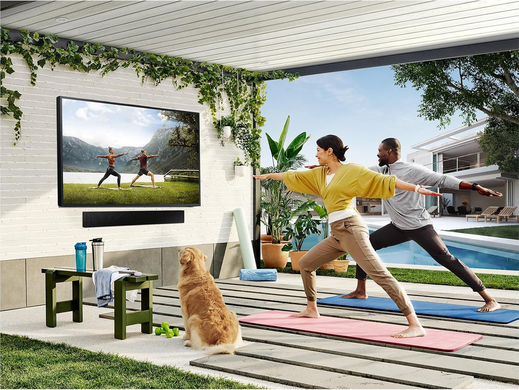 SAMSUNG 55-Inch Class Neo QLED 4K The Terrace Partial Sun, Quantum HDR+(QN55LST7DAFXZA, 2024 Model) + SAMSUNG HW-LST70T 3.0ch The Terrace Outdoor, IP55 Weather Resistant,